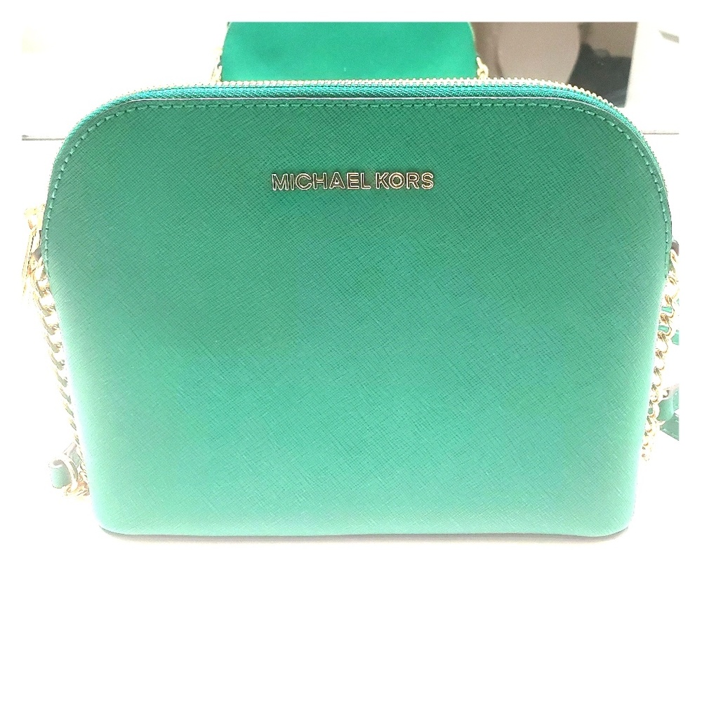 Emerald green Michael Kors crossbody bag